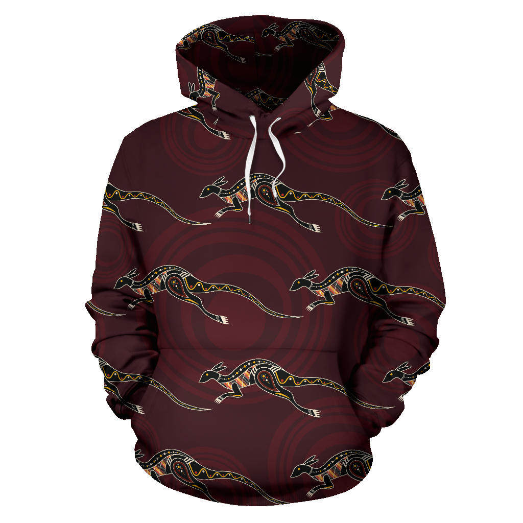 Kangaroos Pattern Print Design 05 Pullover Hoodie