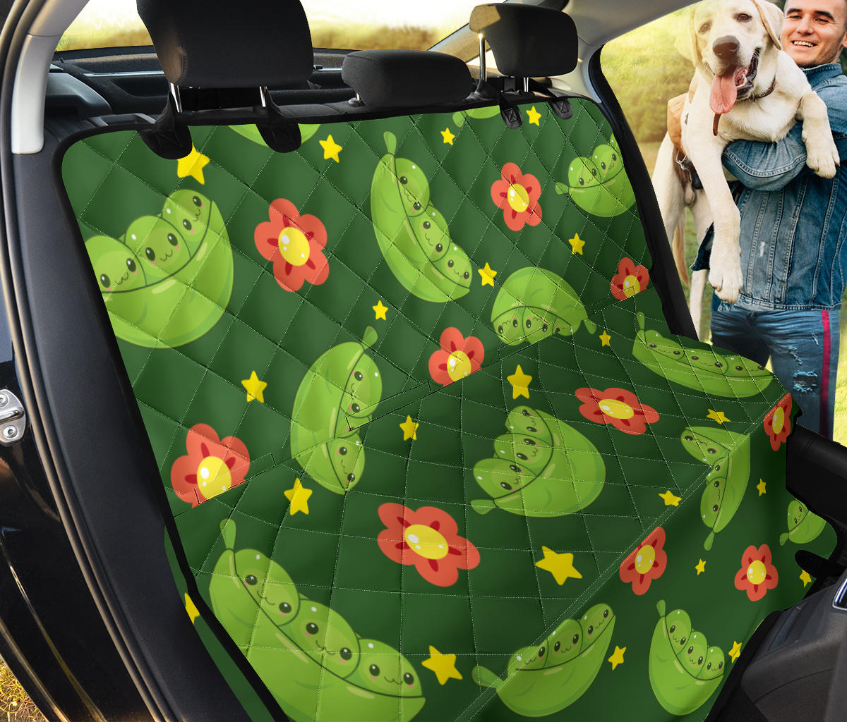 Peas Pattern Print Design A01 Rear Dog Car Seat Cover Hammock
