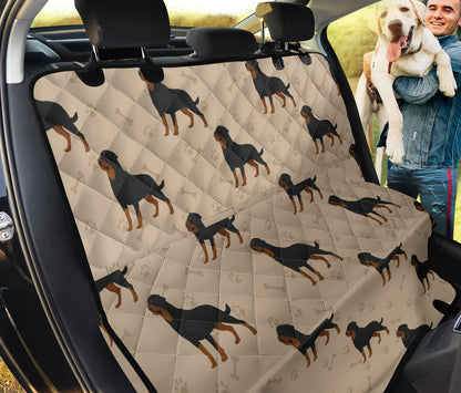 Rottweiler Pattern Print Design A01 Rear Dog Car Seat Cover Hammock