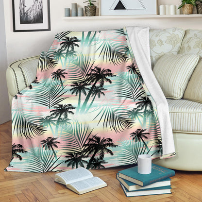 Palm Tree Pattern Print Design A03 Premium Blanket
