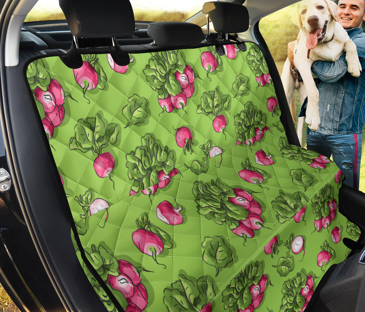 Radish Pattern Print Design A05 Rear Dog Car Seat Cover Hammock