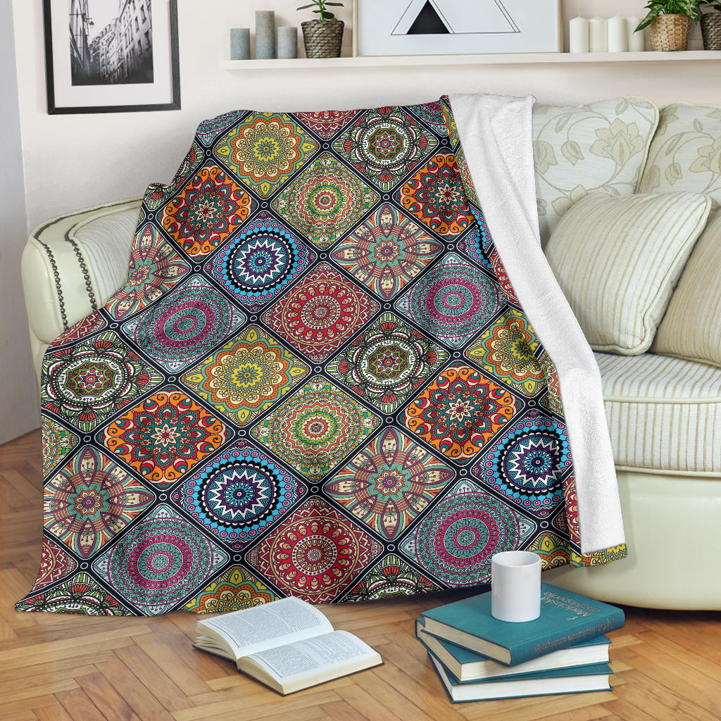 Bohemian Pattern Print Design 05 Premium Blanket