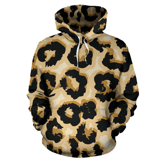 Jaguar Skin Pattern Print Design 02 Pullover Hoodie