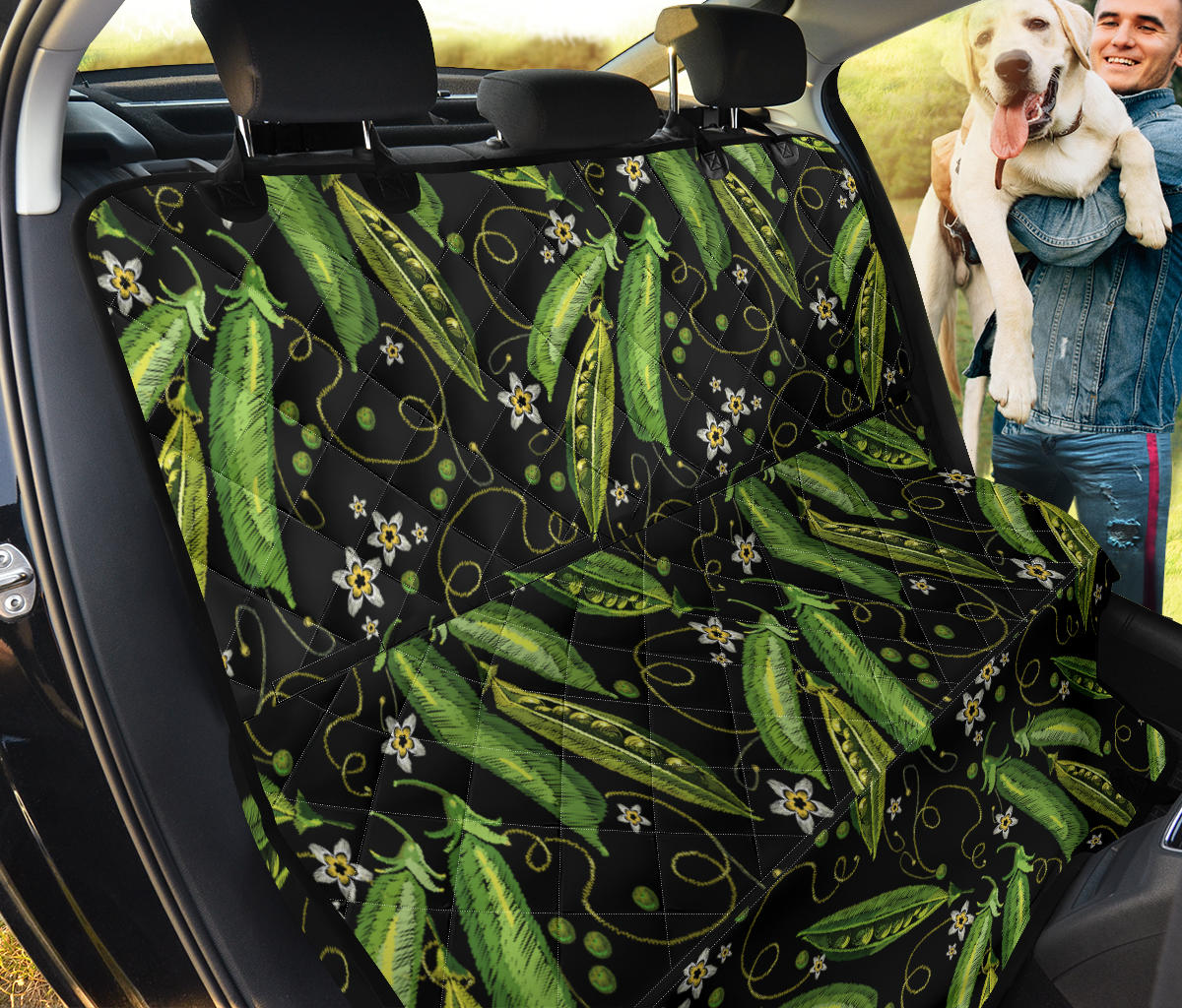 Peas Pattern Print Design A02 Rear Dog Car Seat Cover Hammock