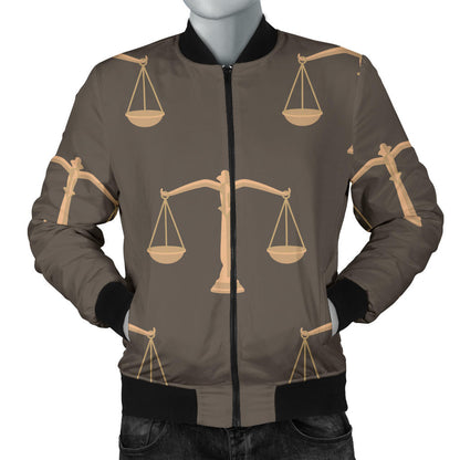 Libra Pattern Print Design 01 Men Bomber Jacket