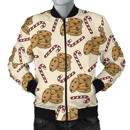 Cookie Pattern Print Design 04 Men Bomber Jacket
