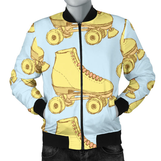 Roller skate Pattern Print Design A03 Men Bomber Jacket