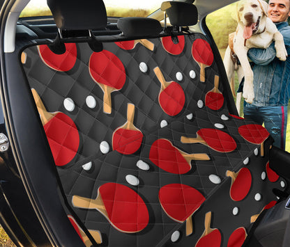 Ping Pong Pattern Print Design A05 Rear Dog Car Seat Cover Hammock