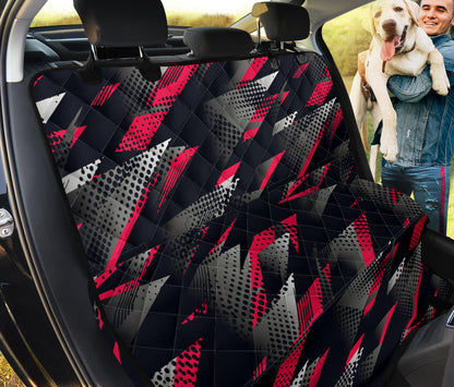 Racing Style Pattern Print Design A04 Rear Dog Car Seat Cover Hammock