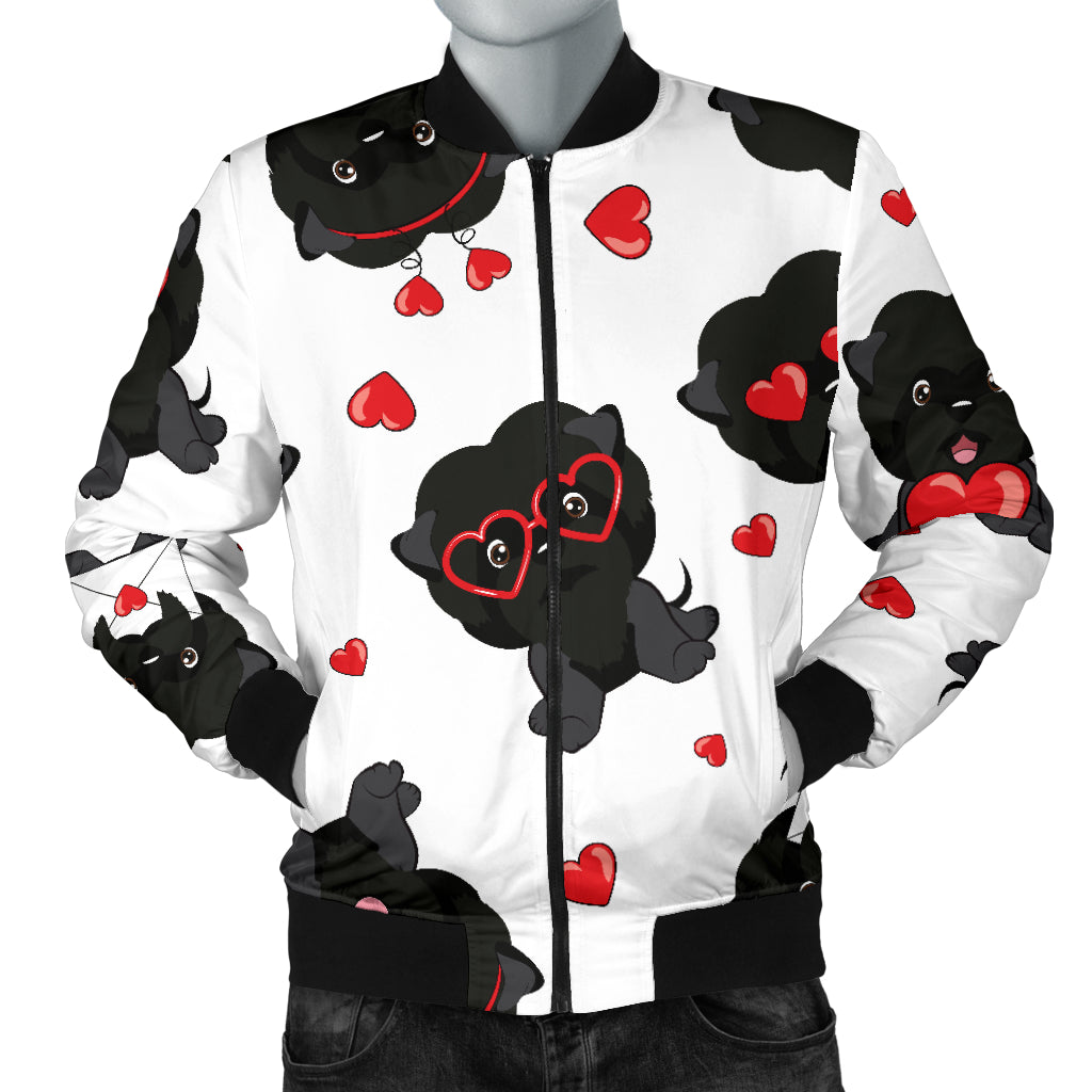 Affenpinscher Pattern Print Design 01 Men Bomber Jacket