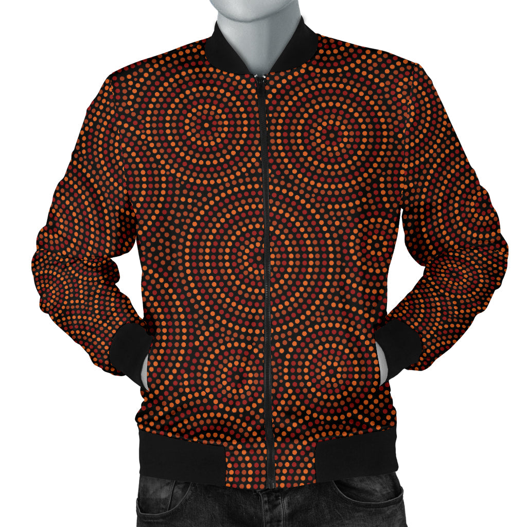 Aboriginal Pattern Print Design 02 Men Bomber Jacket