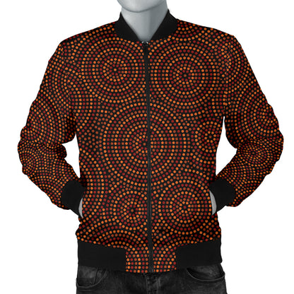 Aboriginal Pattern Print Design 02 Men Bomber Jacket