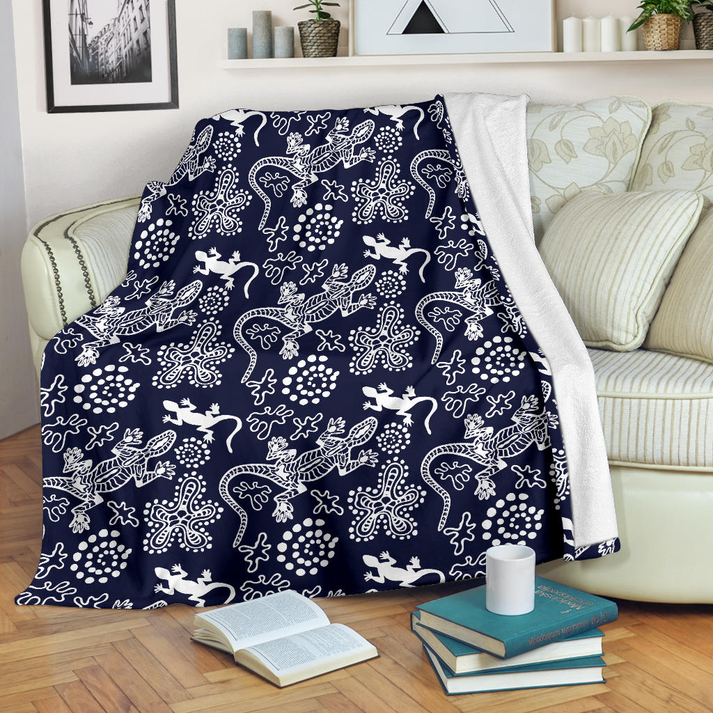 lizard Pattern Print Design 03 Premium Blanket