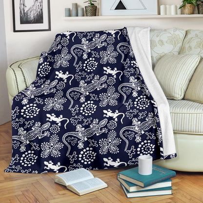 lizard Pattern Print Design 03 Premium Blanket