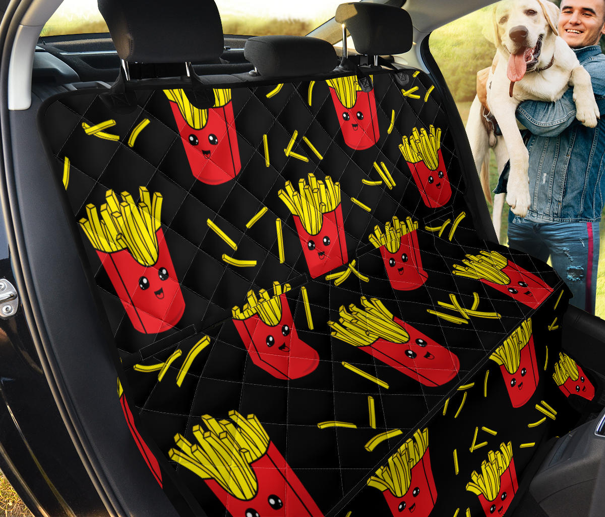 French Fried Pattern Print Design 03 Rear Dog Car Seat Cover Hammock