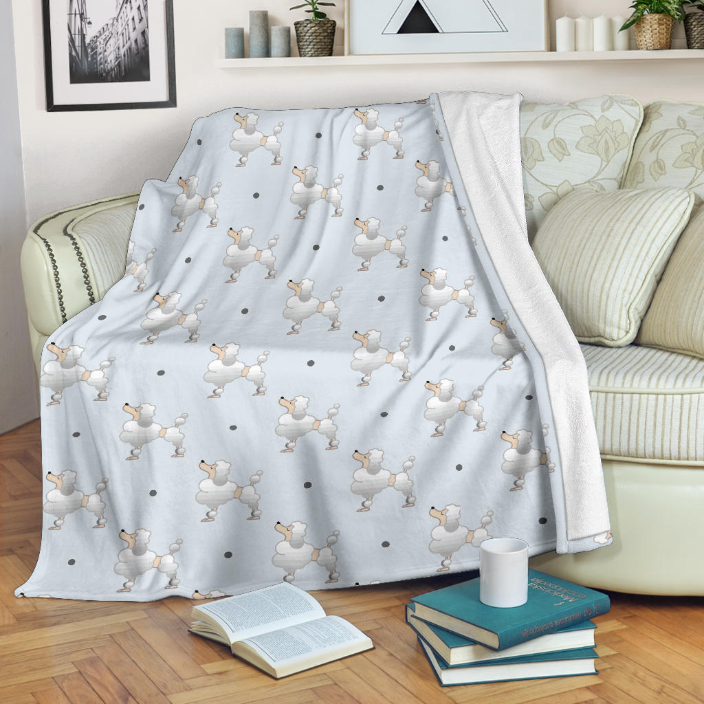 Poodle Pattern Print Design A05 Premium Blanket