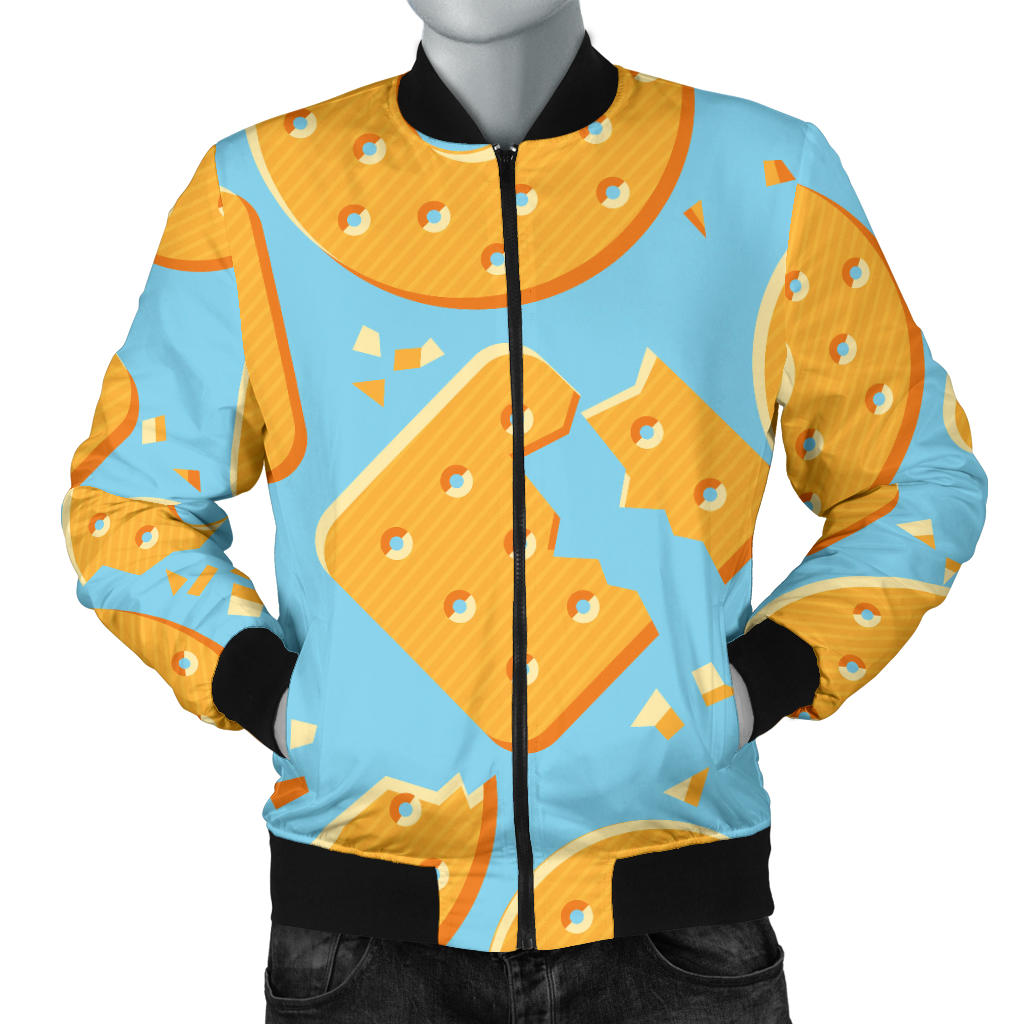 Cracker Pattern Print Design 02 Men Bomber Jacket