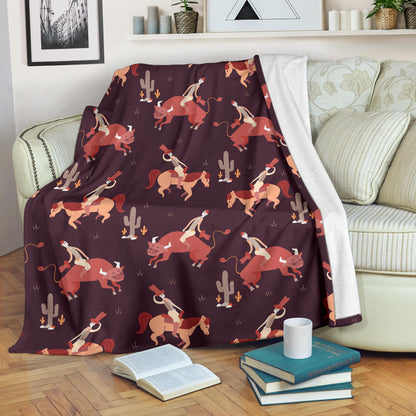 Rodeo Pattern Print Design A01 Premium Blanket
