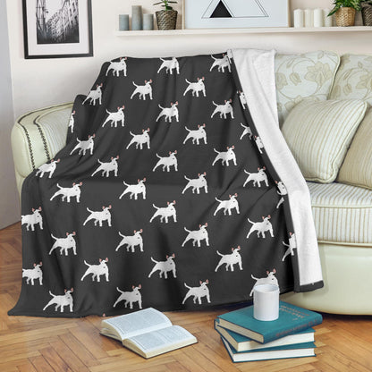 Bull Terriers Pattern Print Design 02 Premium Blanket