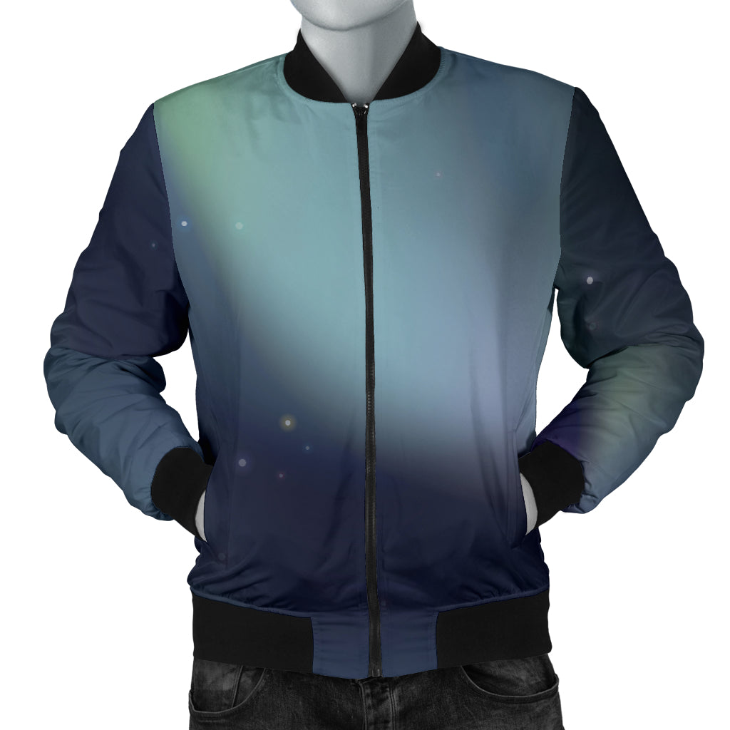 Aurora Borealis Pattern Print Design 01 Men Bomber Jacket