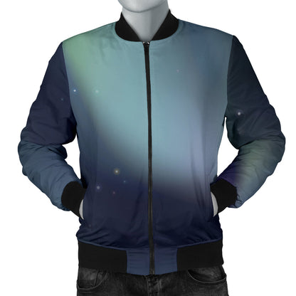 Aurora Borealis Pattern Print Design 01 Men Bomber Jacket