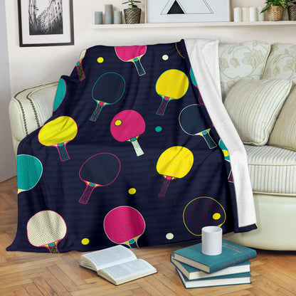 Ping Pong Pattern Print Design A04 Premium Blanket