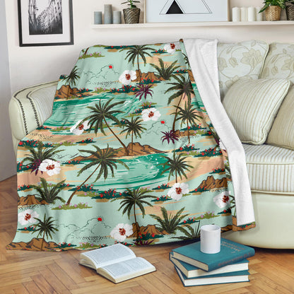 Pacific island Pattern Print Design A03 Premium Blanket