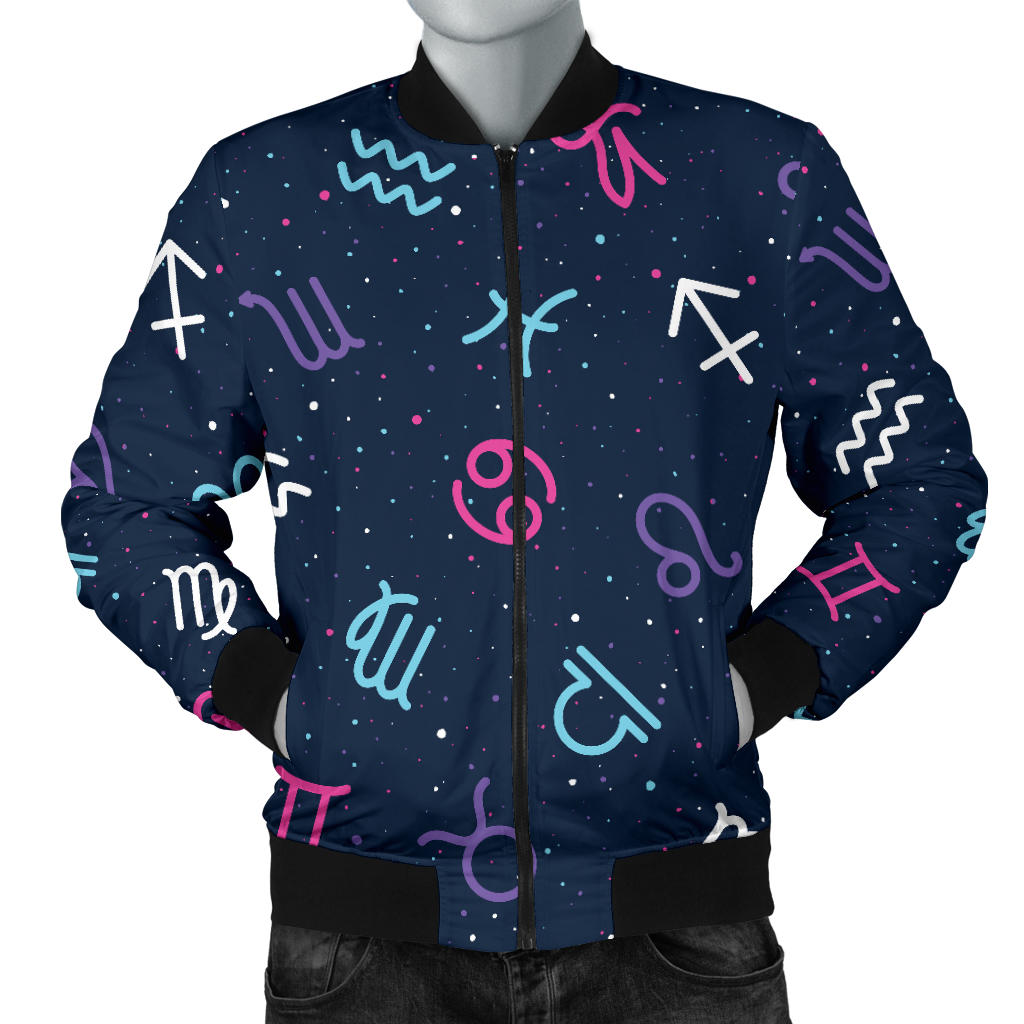 Constellation Pattern Print Design 04 Men Bomber Jacket