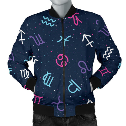 Constellation Pattern Print Design 04 Men Bomber Jacket