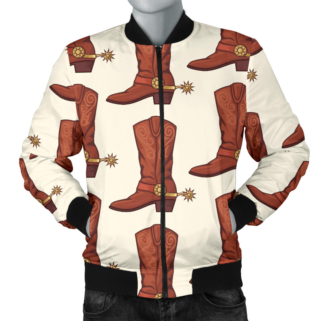 Cowboy Pattern Print Design 06 Men Bomber Jacket