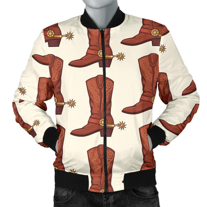 Cowboy Pattern Print Design 06 Men Bomber Jacket