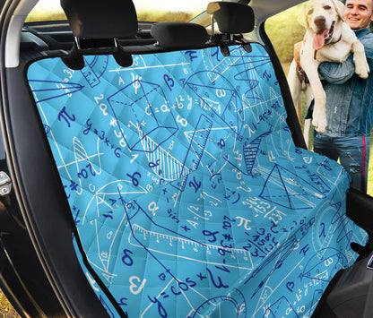 Math Pattern Print Design 02 Rear Dog Car Seat Cover Hammock