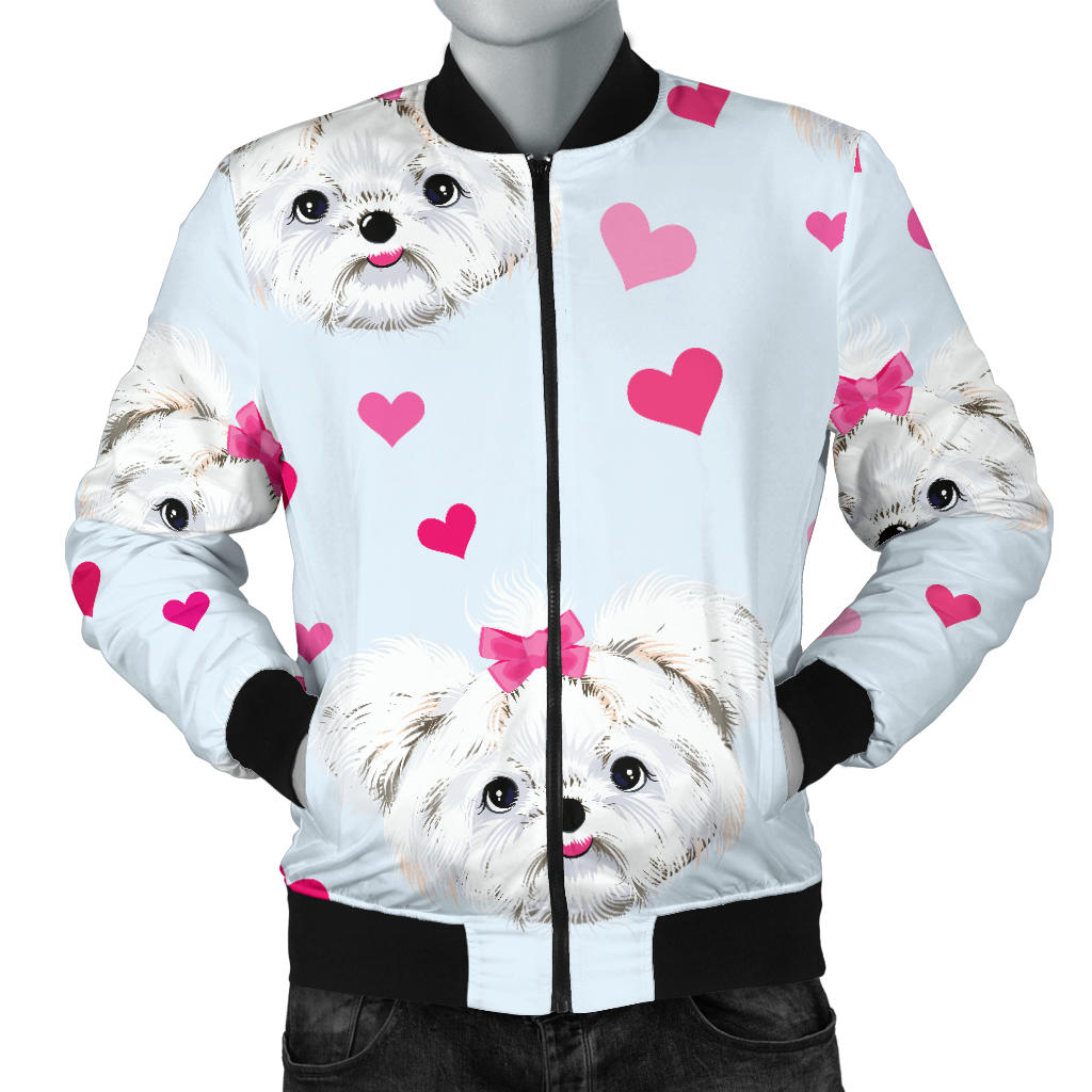 Maltese Pattern Print Design 03 Men Bomber Jacket