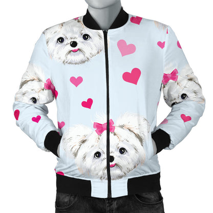 Maltese Pattern Print Design 03 Men Bomber Jacket