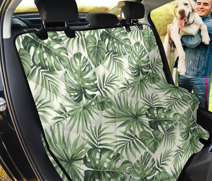 Palm Leaf Pattern Print Design A02 Rear Dog Car Seat Cover Hammock