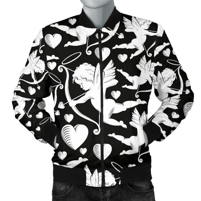 Cupid Pattern Print Design 04 Men Bomber Jacket