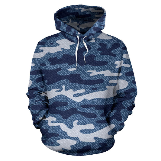 Jean Camouflage Pattern Print Design 05 Pullover Hoodie