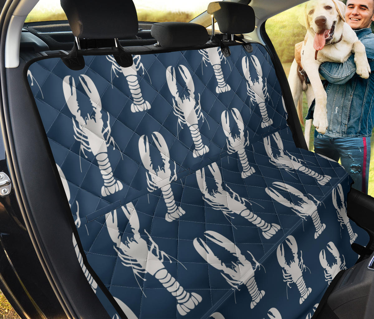 Lobster Pattern Print Design 02 Rear Dog Car Seat Cover Hammock