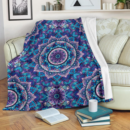 Mandala Pattern Print Design 04 Premium Blanket