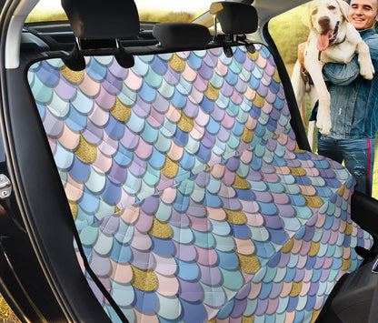 Mermaid Scales Pattern Print Design 05 Rear Dog Car Seat Cover Hammock
