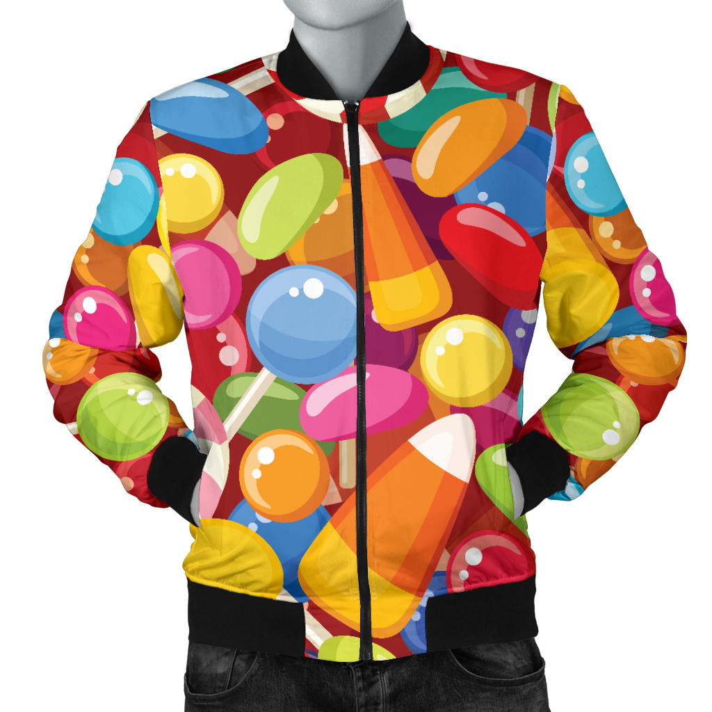 Candy Pattern Print Design 02 Men Bomber Jacket