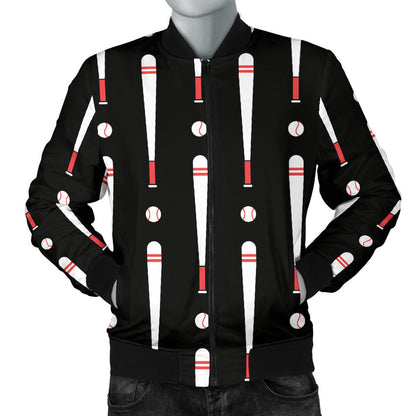 Baseball Pattern Print Design 03 Men Bomber Jacket