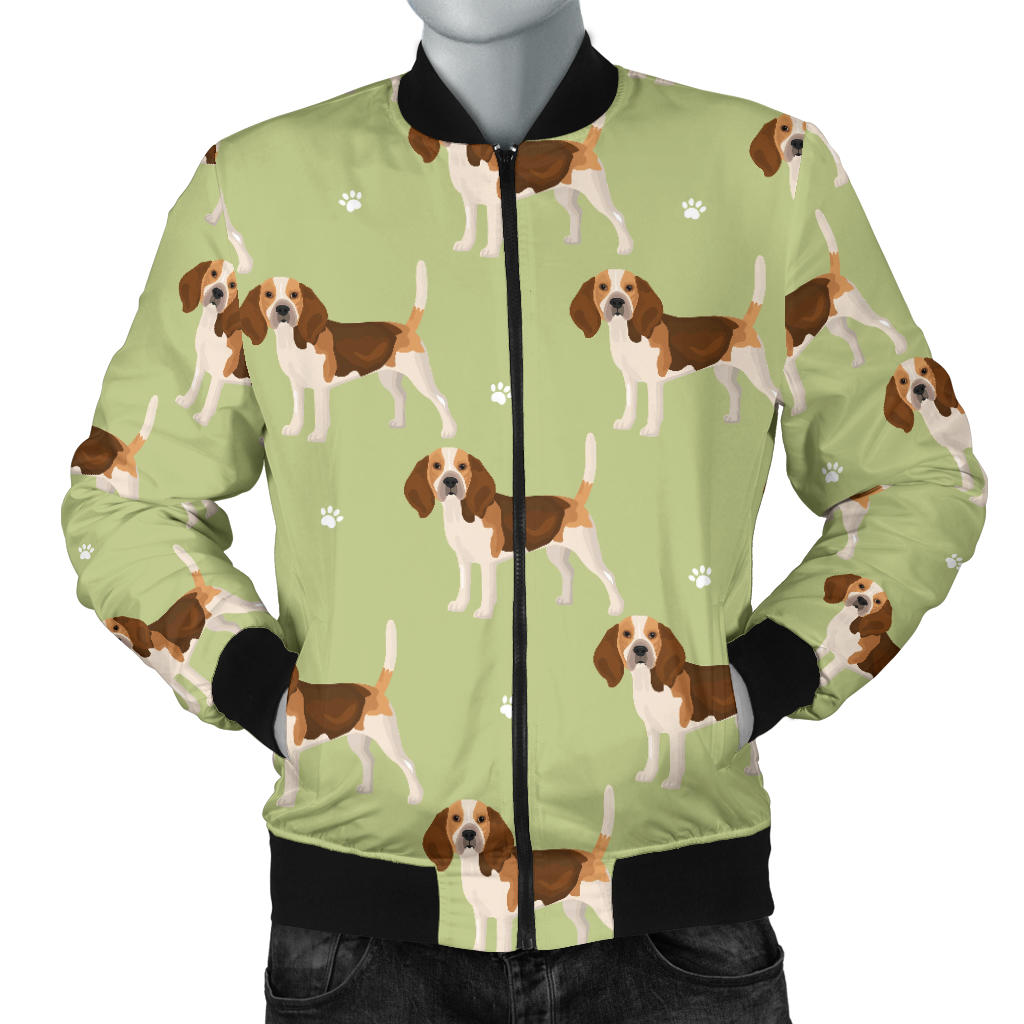 Beagle Pattern Print Design 07 Men Bomber Jacket