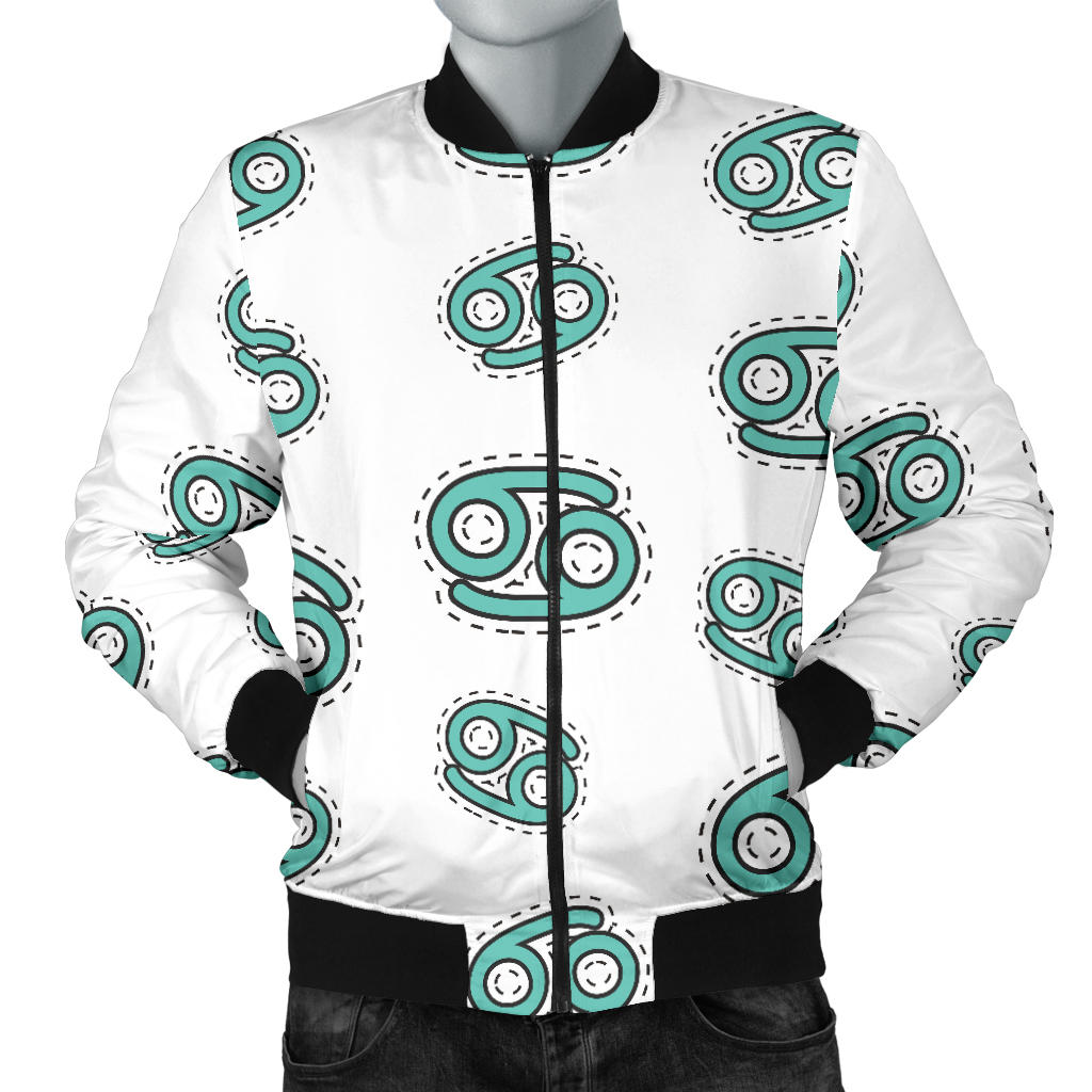 Cancer Zodiac Pattern Print Design 04 Men Bomber Jacket