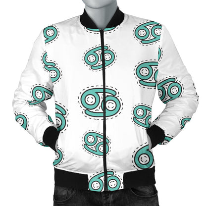 Cancer Zodiac Pattern Print Design 04 Men Bomber Jacket