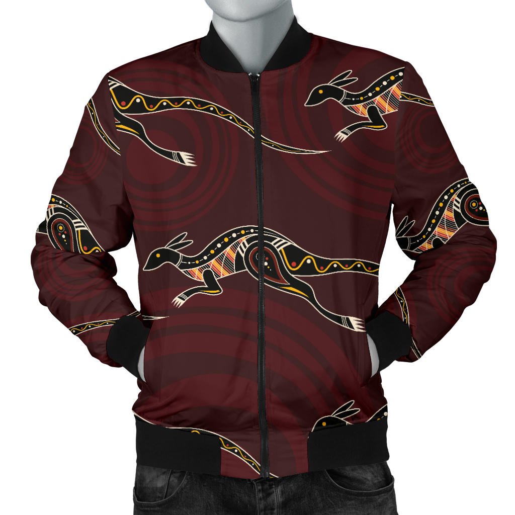 Kangaroos Pattern Print Design 05 Men Bomber Jacket