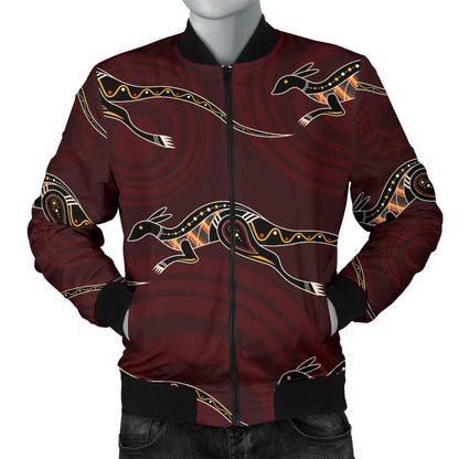 Kangaroos Pattern Print Design 05 Men Bomber Jacket