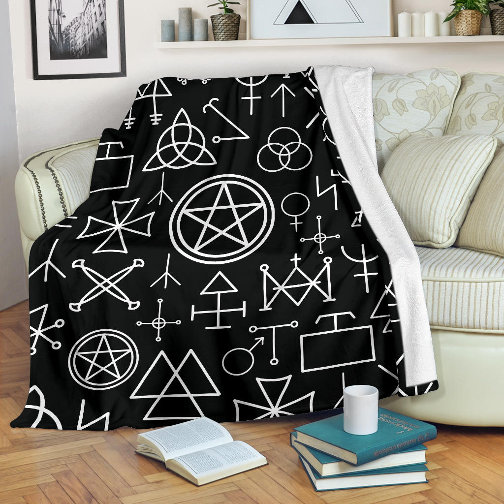 Pentagram Pattern Print Design A02 Premium Blanket