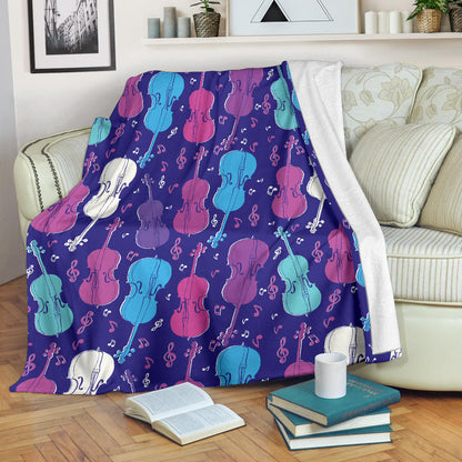 Cello Pattern Print Design 01 Premium Blanket