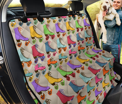 Roller skate Pattern Print Design A01 Rear Dog Car Seat Cover Hammock